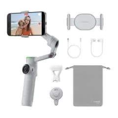 Insta360 Flow Creator Bundle - Flow 2 Pro - (Gray) A.I. Powered Gimbal Stabilizer for Smartphone