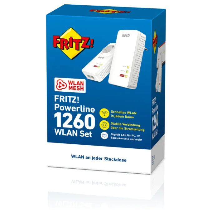 INTD AVM FRITZ! Powerline 1260E WLAN Set 1200Mbit s Eingebauter Ethernet-Anschluss WLAN Weiß — image 5