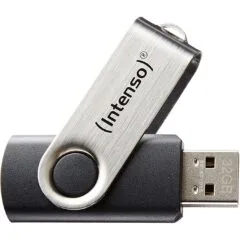 Intenso Basic Line Stick 8GB USB 2.0 - Black & Silver