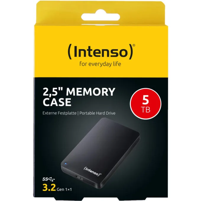 Intenso Memory Case 6021513 5TB 2.5" Portable HDD USB 3.2 Gen1 5400RPM Black — image 2