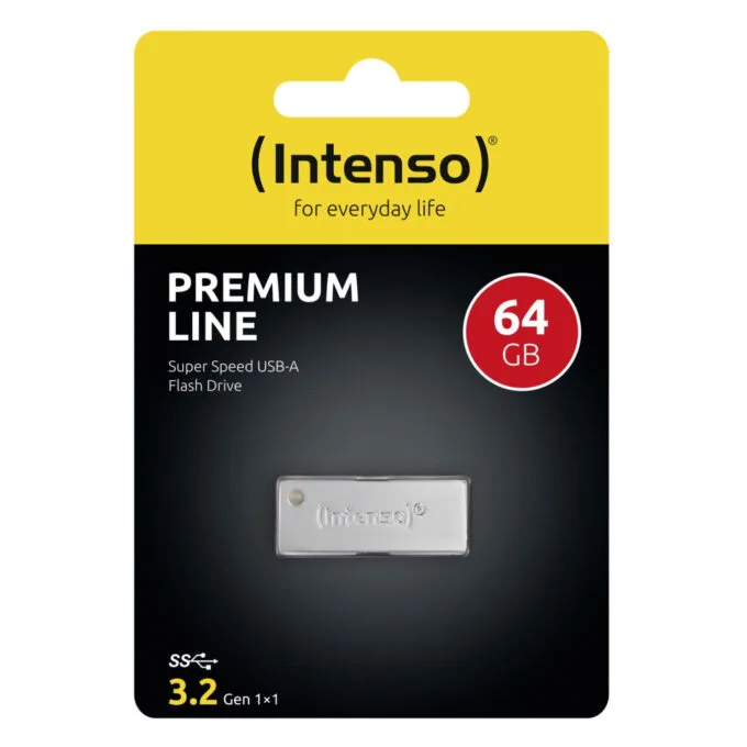 Intenso Premium Line USB Stick - 3534490 - 64GB Silver, USB 3.2 Gen 1 — image 3