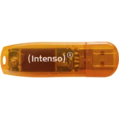 Intenso Rainbow Line USB Flash Drive - 64GB - Orange - USB Type-A 2.0