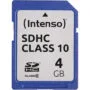 Intenso SDHC Card - 3411450 - 4 GB, Class 10, 25 MB/s, Black