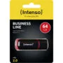 Intenso USB 2.0 Flash Drive 64GB - USB-A - Black/Red, 28 MB/s read, 6.5 MB/s write