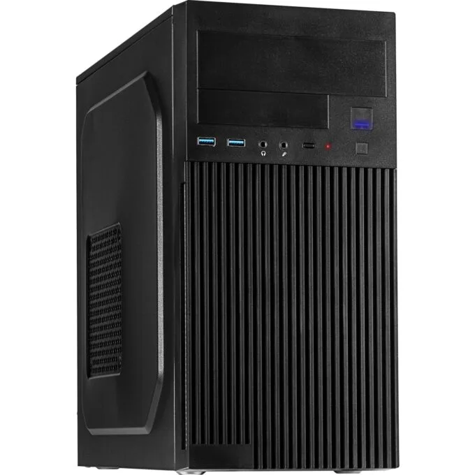Inter-Tech IT-6521 Straight Micro-ATX/Mini-ITX Micro Tower PC Case - Black — image 2