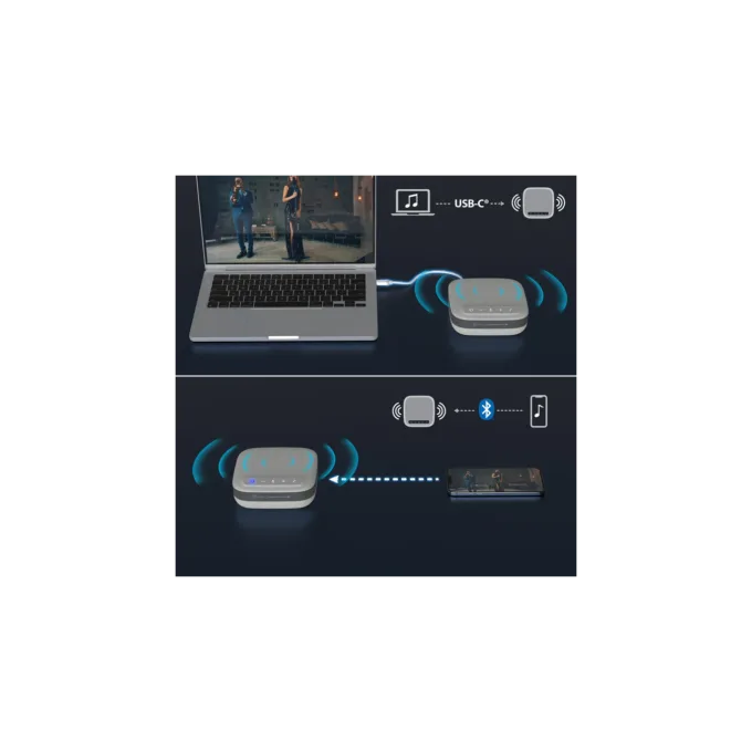 j5create Conference Speakerphone USB-C Dock Pro Dual 4K RJ45 USB PD MST JCDS337 — image 8