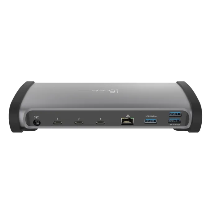 j5create Docking Station - JTD562 - Thunderbolt 4 Intel Certified 30Gbps 11-in-1 4K Dual Display 135W PSU — image 3