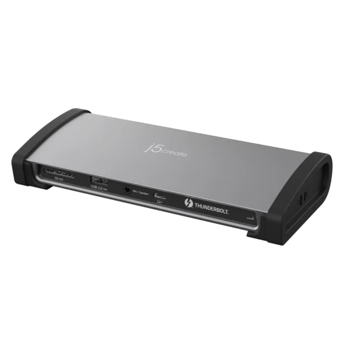 j5create Docking Station - JTD562 - Thunderbolt 4 Intel Certified 30Gbps 11-in-1 4K Dual Display 135W PSU — image 1