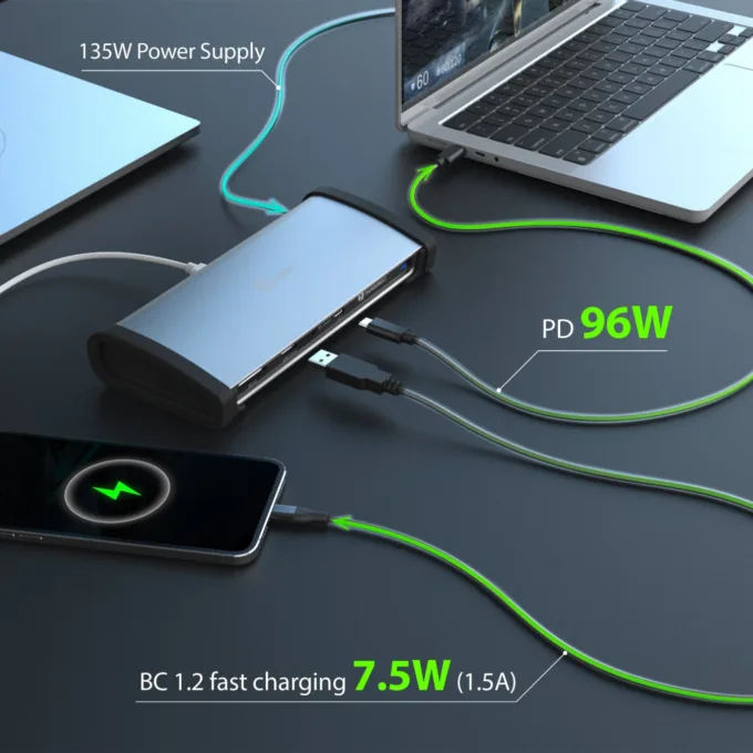 j5create Docking Station - JTD562 - Thunderbolt 4 Intel Certified 30Gbps 11-in-1 4K Dual Display 135W PSU — image 10
