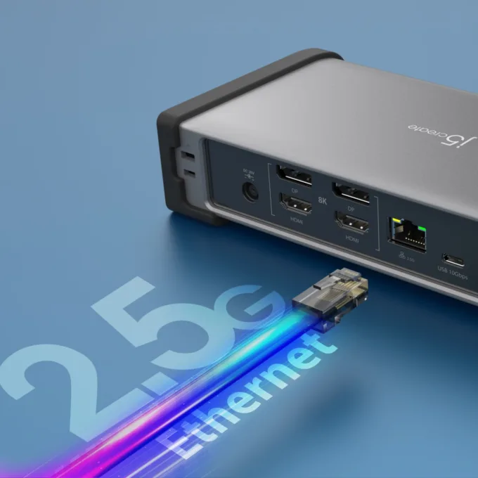 j5create Thunderbolt 4 Docking Station 15-in-1 - JTD568 - Supports 4 x 4K Displays 10Gbps with 135W PSU — image 10