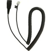 Jabra Anschlusskabel QD auf RJ10 - 8800-01-37 - Black, 0.5 m cable with 2 m coiled length