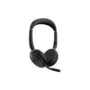 Jabra Evolve2 65 Flex Link380c UC Stereo with Charging Stand - Link380c - Black, USB-C & BT5.2, Stereo, Over-ear