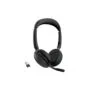 Jabra Evolve2 65 Flex UC Stereo headset, wired/wireless with Link380a UC - Evolve2 65 - Black