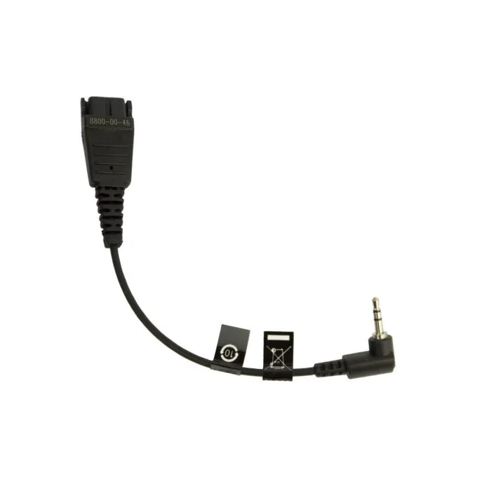 Jabra QD Cord to 2.5mm pin plug angulated 15cm - Panasonic GB500 PLX CA40 — image 1