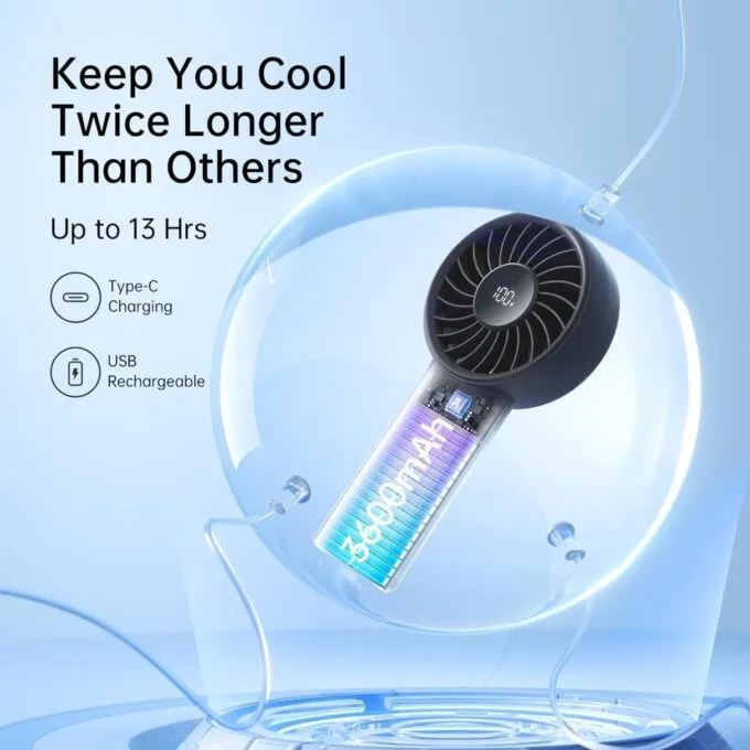 Jisulife Portable Personal Fan - LIFE 4 - Grey — image 4