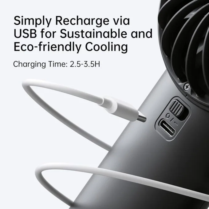 Jisulife Portable Personal Fan - LIFE 4 - Grey — image 8