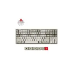 Keychron C1 Pro - C1PX-M1 - QMK VIA Mechanical Red Switch, 8K Polling Rate, Hot Swap, 80% US Retro RGB
