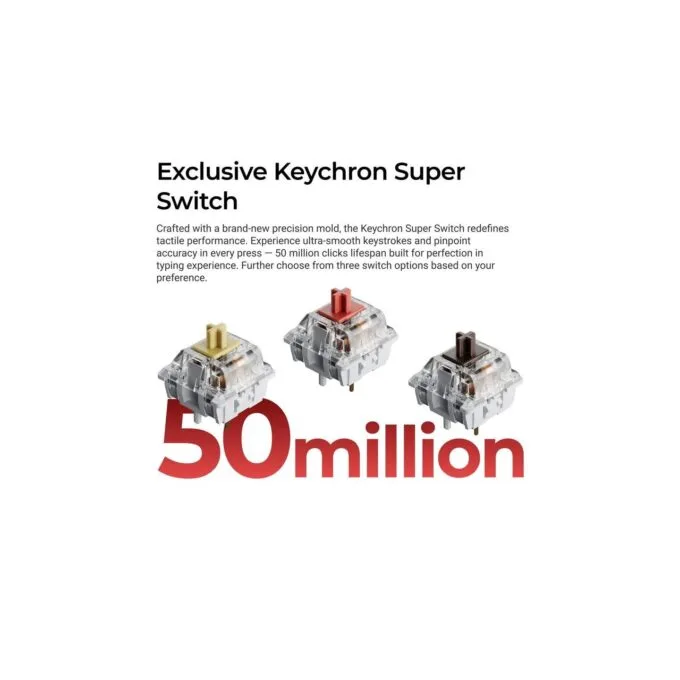 Keychron C3 Pro (C3PX-H1) QMK VIA Red Switch 8K 80% US RGB — image 4