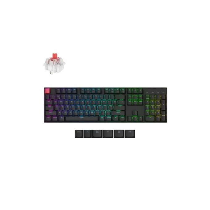 Keychron K10 V2 - K10X-B1 - QMK Wireless Mechanical Keyboard Red Switch RGB 100% US Layout — image 1