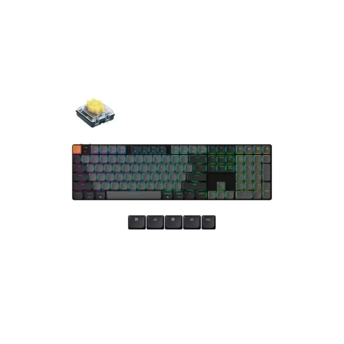 Keychron K5 V2 (K5X-B4) QMK Wireless Mechanical Keyboard Banana Switch RGB 100% US — image 1