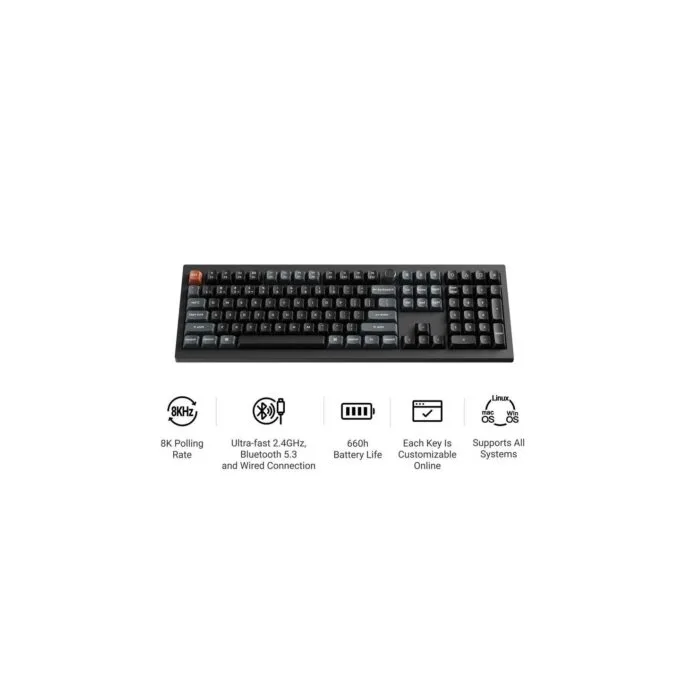 Keychron V6 Ultra (V6U-D3) 8K Wireless Mechanical Keyboard Brown Switch RGB 100% US — image 2
