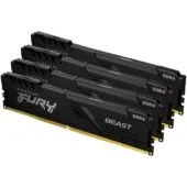 KINGSTON 128GB 3600MHz DDR4 CL18 DIMM Kit of 4 FURY Beast Black - DDR4 3600 CL18 4x32GB