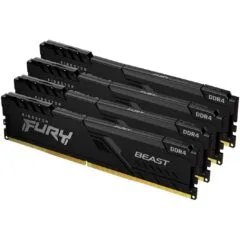 KINGSTON 128GB 3600MHz DDR4 CL18 DIMM Kit of 4 FURY Beast Black - DDR4 3600 CL18 4x32GB