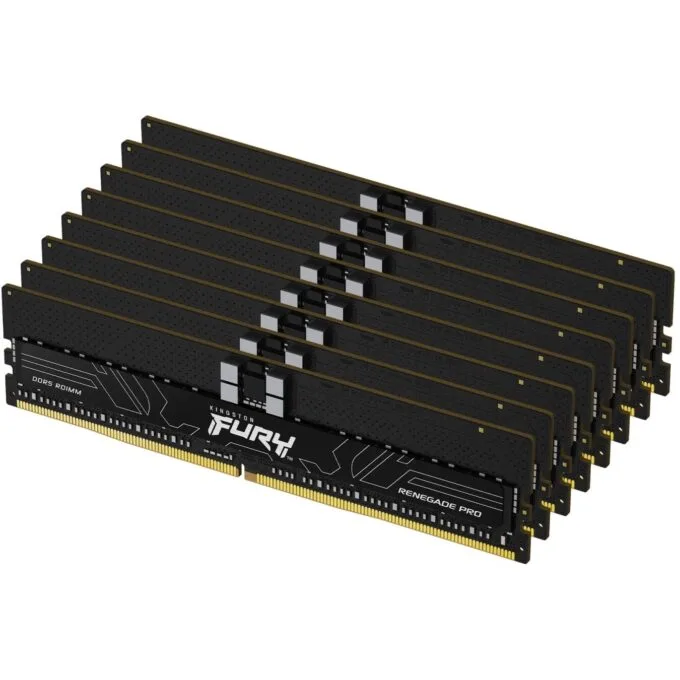 Kingston 128GB DDR5-6400 ECC Registered DIMM Kit 8x16GB CL32 - FURY Renegade Pro XMP — image 1