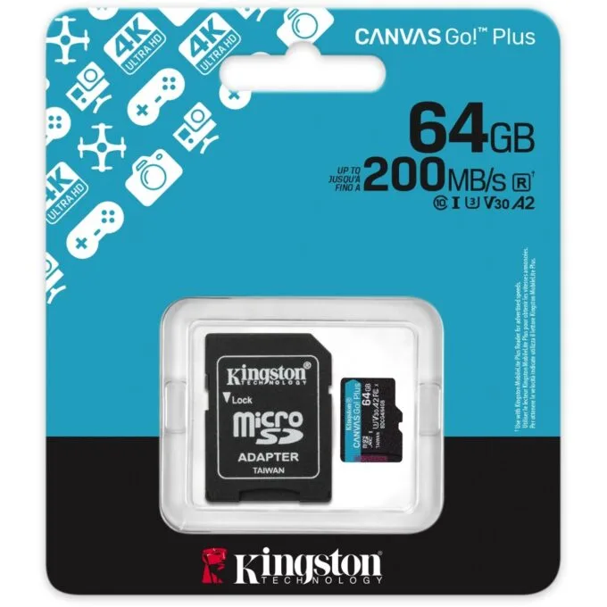 Kingston Canvas Go Plus Gen4 64GB microSDXC - U3 V30 with Adapter — image 5