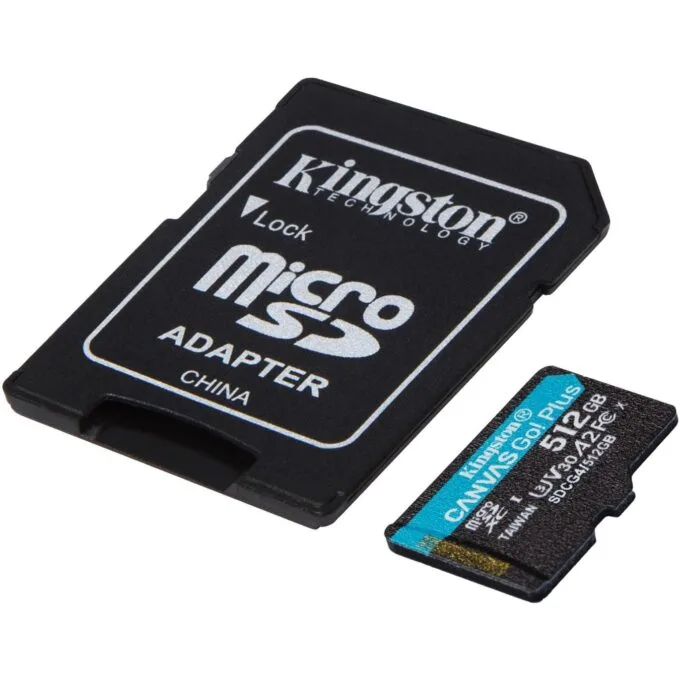 Kingston Canvas Go Plus Gen4 microSDXC - Canvas Go Plus Gen4 - 512GB - U3, V30, A2 adapter — image 3