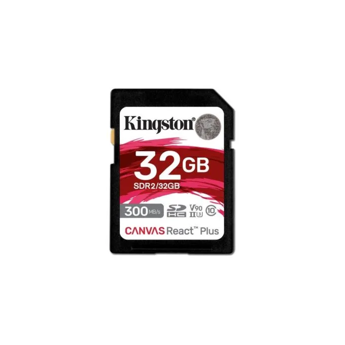 Kingston Canvas React Plus SD Card 32GB - XC - 300MB/s — image 1
