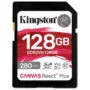 Kingston Canvas React Plus SDXC 128GB UHS-II (U3/V60) - Black - 280MB/s Read, 100MB/s Write