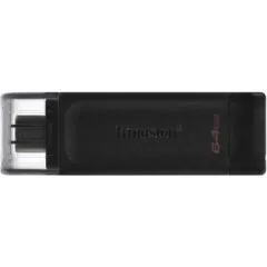 Kingston DataTraveler 70 - 64GB USB-C 3.2 Gen 1 Flash Drive - Black