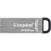 Kingston DataTraveler Kyson 256GB USB 3.2 Gen 1 Flash Drive - Silver, 200MB/s Read, Capless with Key Ring