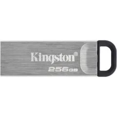 Kingston DataTraveler Kyson 256GB USB 3.2 Gen 1 Flash Drive - Silver, 200MB/s Read, Capless with Key Ring