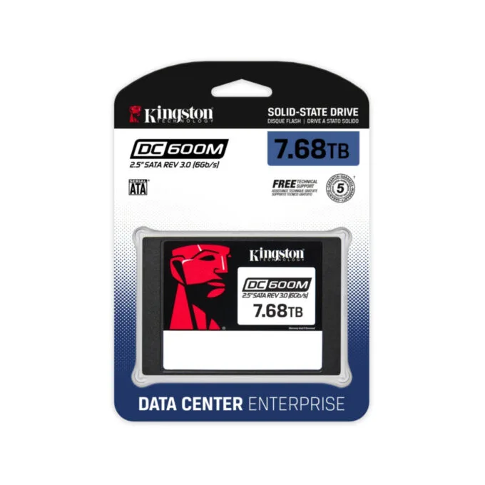 Kingston DC600M SEDC600M - Enterprise Data Center SSD - 7.68TB, 2.5in SATA III 6Gb/s, 3D TLC, Power-Loss Protection — image 3