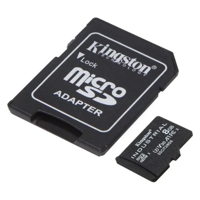 Kingston Industrial microSD Card 8GB - 100 MB/s - with Adapter — image 2