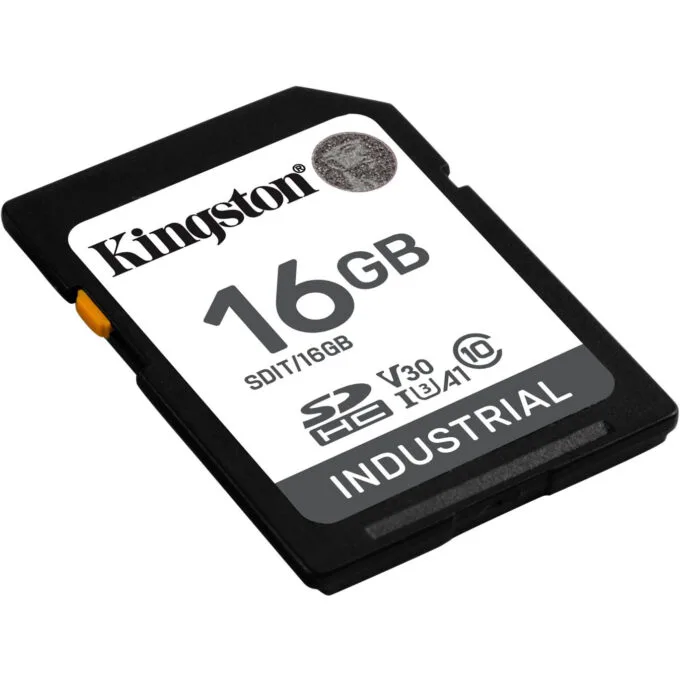 Kingston Industrial SDHC 16GB pSLC - UHS-I U3 V30, Class 10, 100/80 MB/s, -40°C to 85°C, Black — image 2