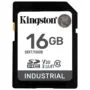 Kingston Industrial SDHC 16GB pSLC - UHS-I U3 V30, Class 10, 100/80 MB/s, -40°C to 85°C, Black