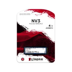 Kingston NV3 4TB M.2 NVMe SSD - PCIe Gen4 x4 6000/5000 MB/s - SNV3S/4000G