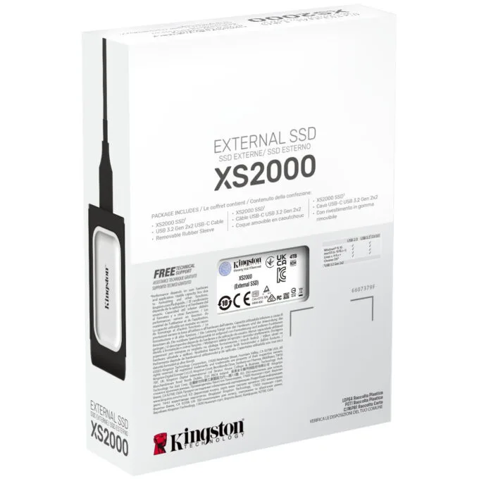 Kingston XS2000 Portable SSD - 4TB - USB-C 3.2 Gen2, 2000 MB/s, Black/Silver — image 10