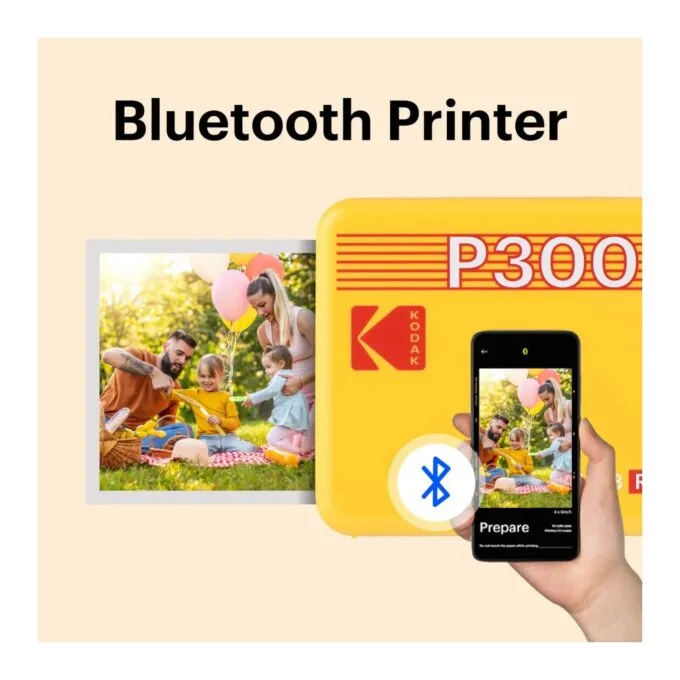 Kodak Mini 3 Retro 4PASS Smartphone Photo Printer - Mini 3 Retro - Yellow, Portable — image 2