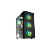 Kolink Observatory HF Plus Mesh ARGB Midi Tower Case Black with 6x ARGB PWM Fans (5x140mm 1x120mm) - 5999094006461