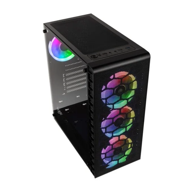 Kolink Observatory Lite Mesh ARGB Mid-Tower - Tempered Glass - Black — image 2