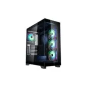 Kolink Unity Peak ARGB Midi Tower Showcase - Black - ATX, 400mm GPU Clearance, 4x Pre-Installed ARGB Fans
