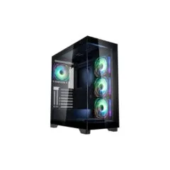 Kolink Unity Peak ARGB Midi Tower Showcase - Black - ATX, 400mm GPU Clearance, 4x Pre-Installed ARGB Fans