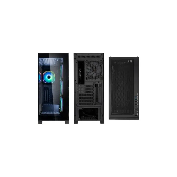 Kolink Unity Peak ARGB Midi Tower Showcase - Black - ATX, 400mm GPU Clearance, 4x Pre-Installed ARGB Fans — image 8