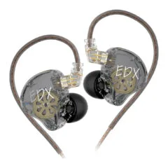 KZ EDX LITE Transparent Grey NO MIC - IEM 3,5 In Ear Monitor Earphones, Super-Linear, HIFI bass, Noi