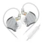KZ ZSN PRO 2 SIlver With Mic - IEM 3,5 In Ear Monitor Earphones, Hybrid 1BA+1DD 10mm, metal, HIFI ba