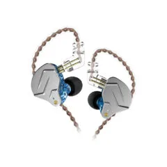 KZ ZSN PRO Blue No Mic - IEM 3,5 In Ear Monitor Earphones, Dynamic Hybrid Dual Driver 1BA+1DD